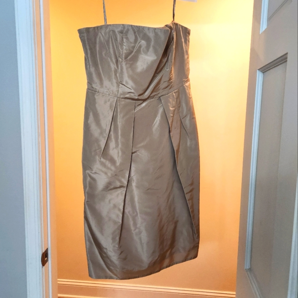 J. Crew strapless dress, size 12, champagne color